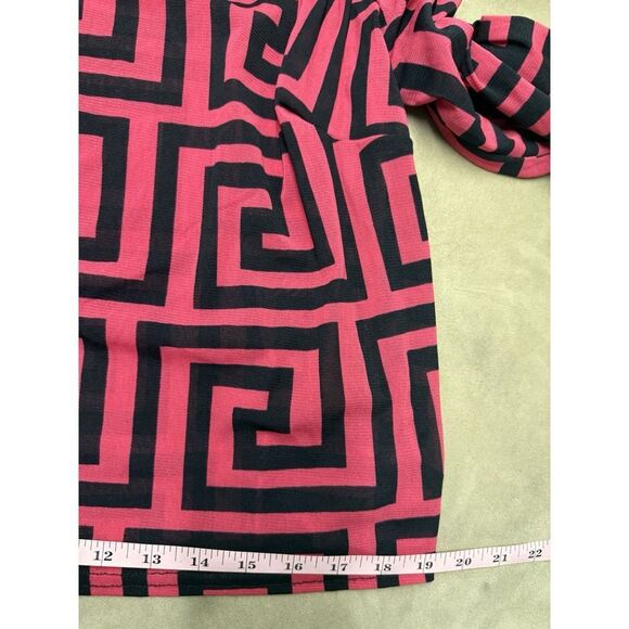 Curvy Girl by Ashley Stewart Top. Melissa Mesh Geo Print Plus Sz 2XL. *Top Only - Picture 7 of 9